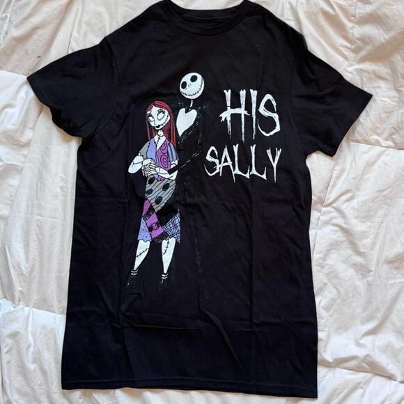 Disney Tops - Nightmare before christmas graphic t shirt sz S his Sally hot topic emo goth